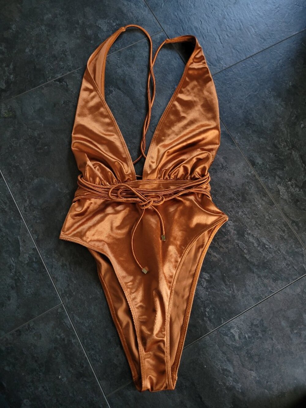 Sexy Copper One-piece Swim